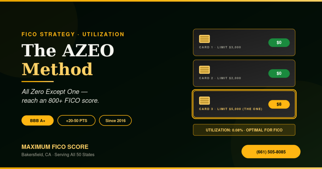El método AZEO: Alcanza una puntuación FICO superior a 800.